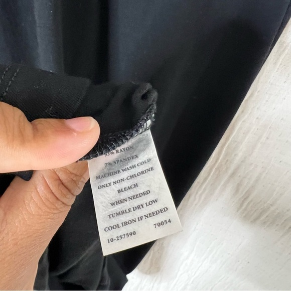 Ann Taylor Black Sleeveless Shift Bodycon Knot Front Dress Size XS Knee Length - Picture 4 of 8